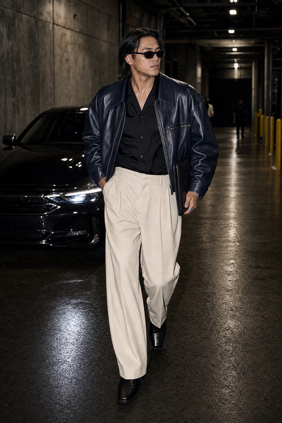NBA Tunnel leather outfit