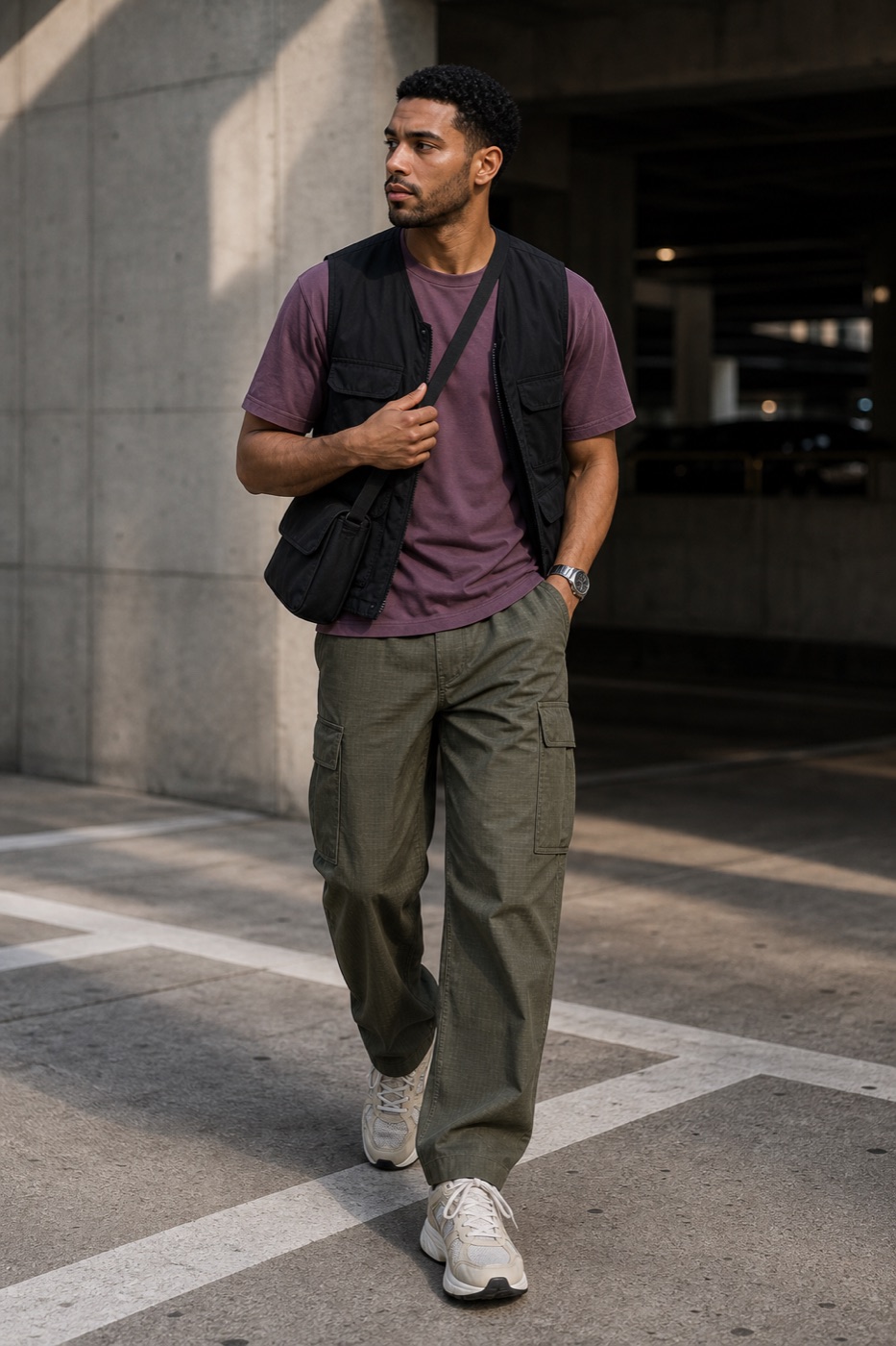 Utility texture without going full streetwear