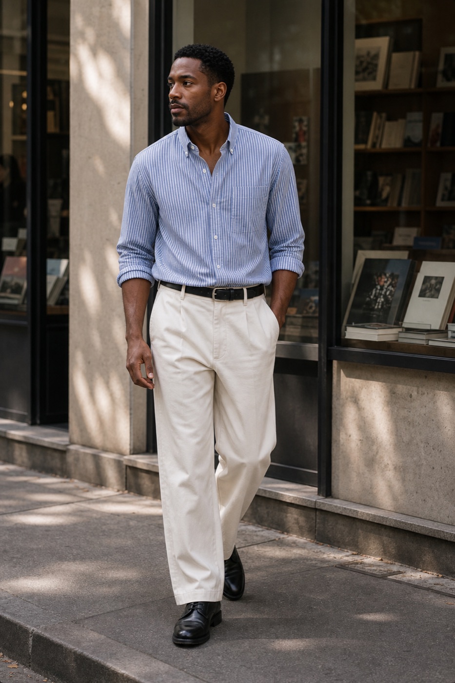 Relaxed European Oxford outfit