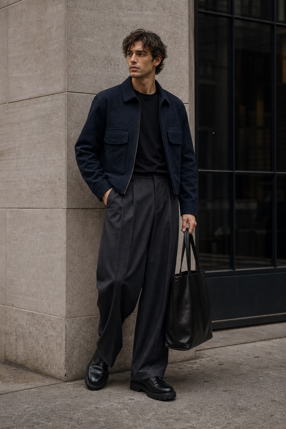 Modern Monochrome Menswear menswear outfit