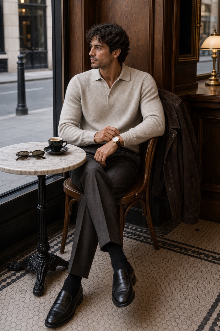 Quiet Luxury Cafe Outfit